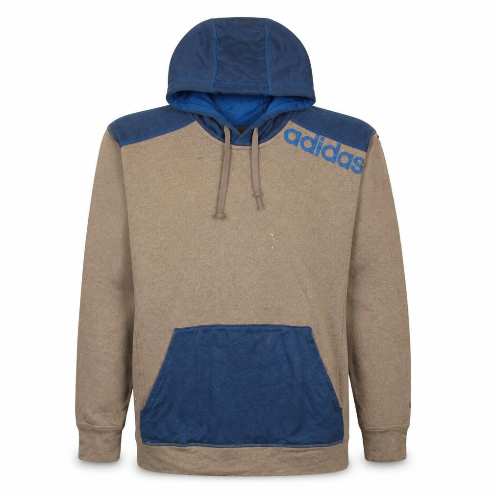 Adidas Men's Brown Blue Ultimate Pullover Hoodie Size L