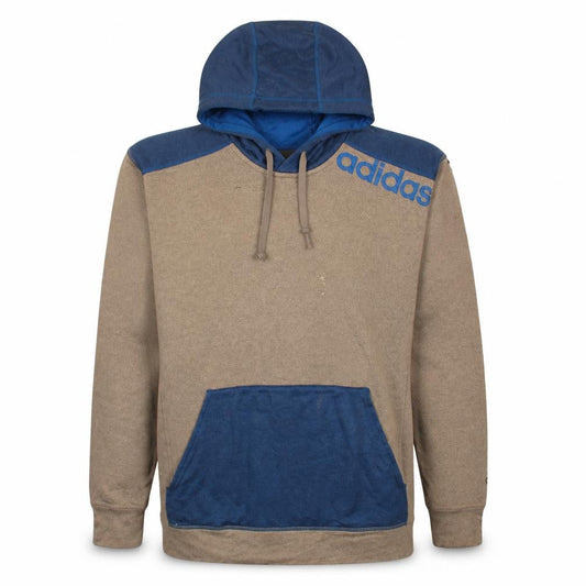 Adidas Men's Brown Blue Ultimate Pullover Hoodie Size L