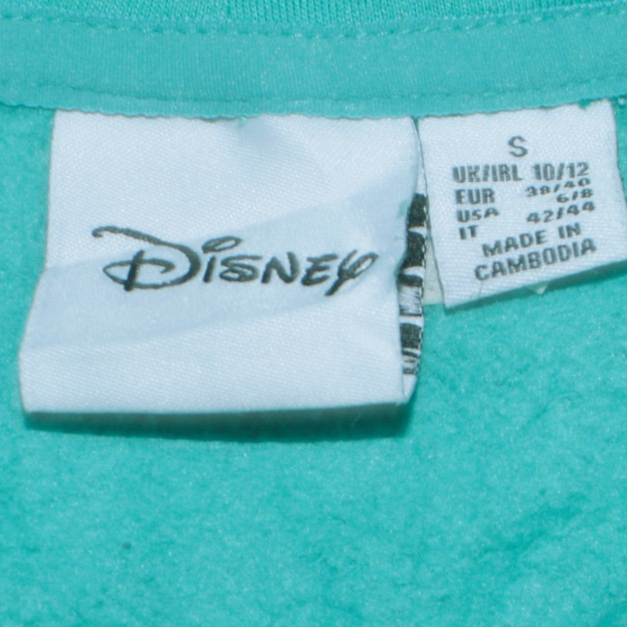 Disney Women Turquoise Hoodie S Winnie the Pooh Graphic Pullover