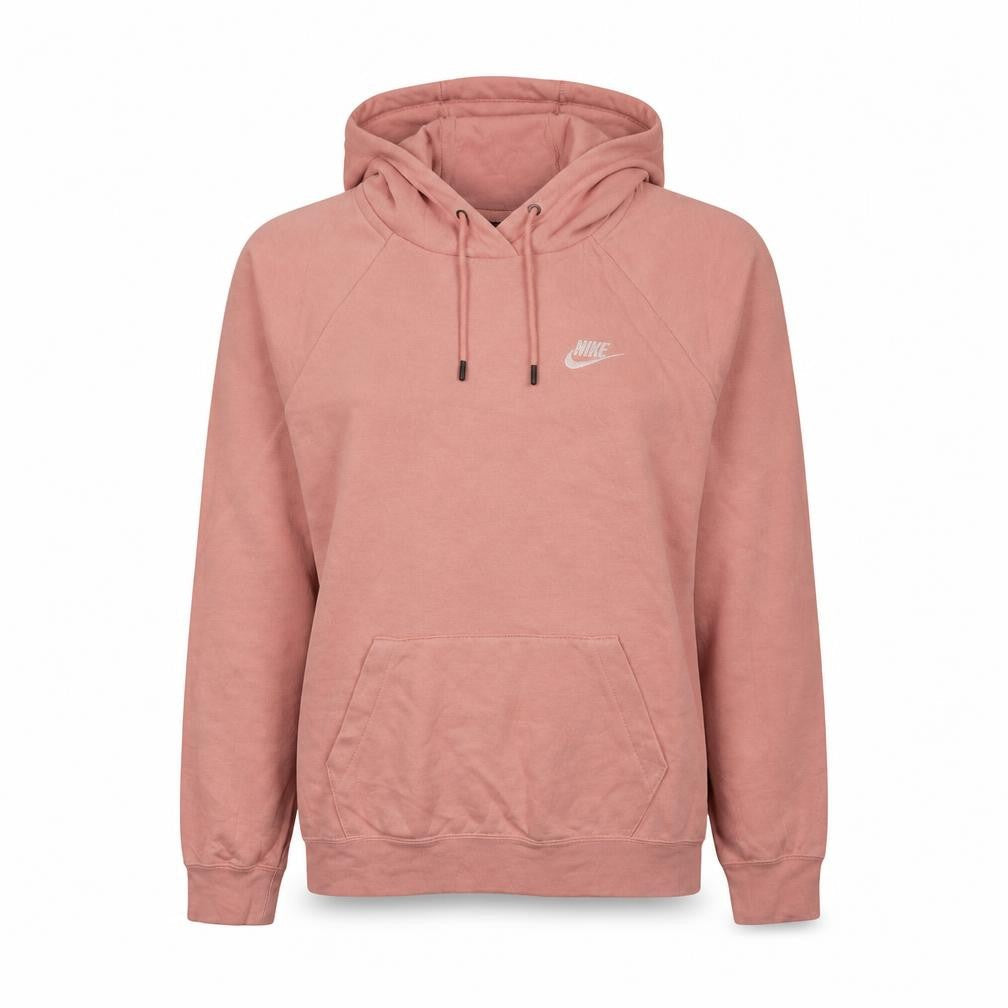 Nike Womens Pink Pullover Hoodie Medium Cotton Blend Casual Sweatshirt