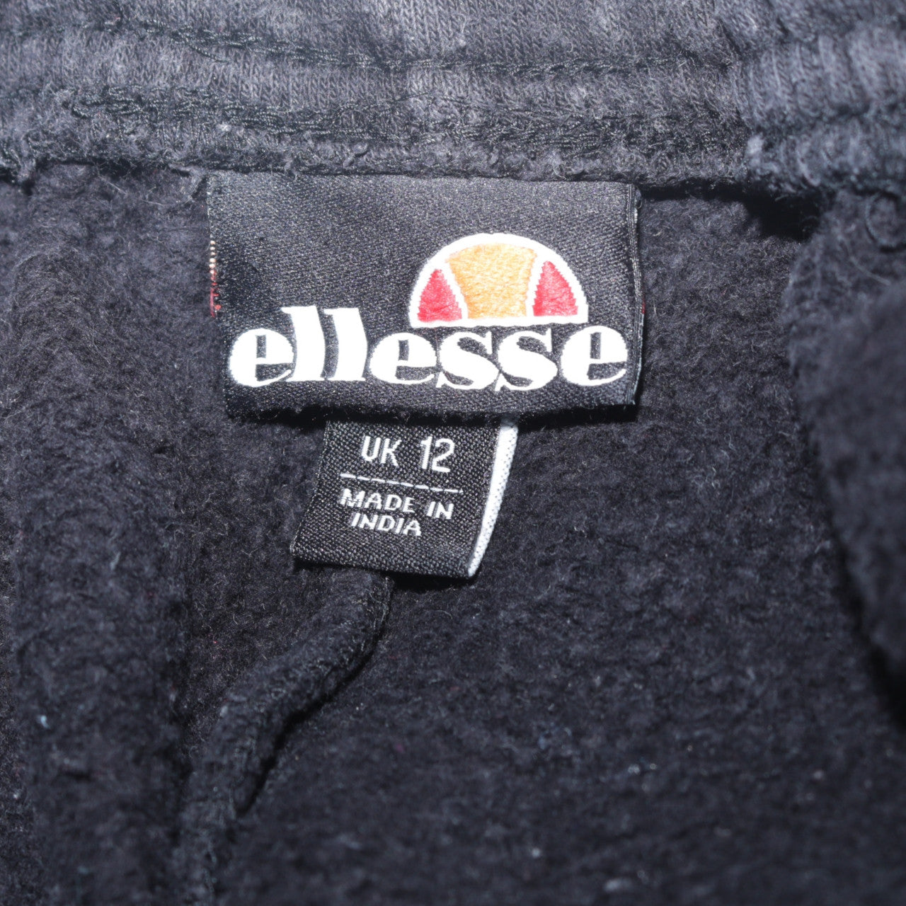 Ellesse Women's Black Fleece Sweatpants UK 12 Regular Fit