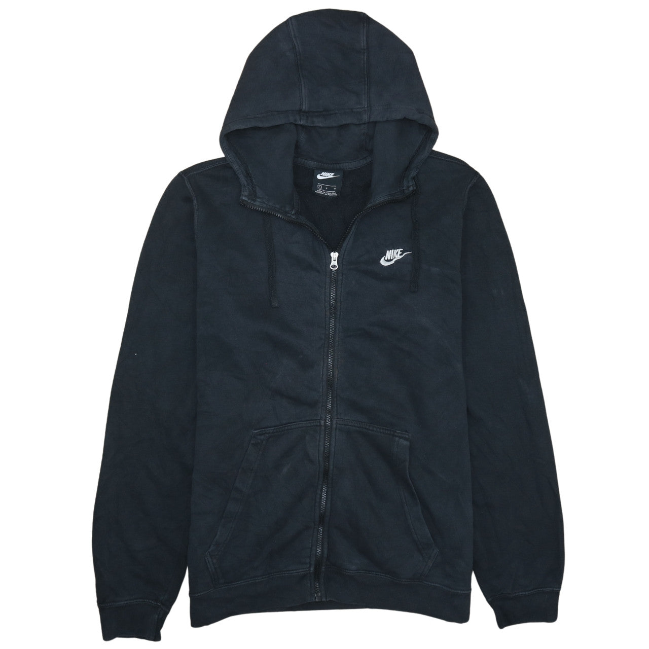 Nike Mens Black Full Zip Hoodie Size L Sportswear Fleece