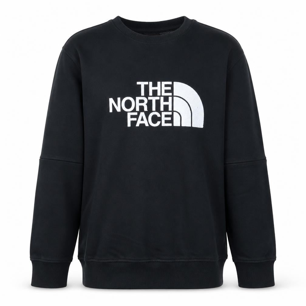 The North Face Boys Black M Crew Neck Pullover Sweatshirt Cotton Logo