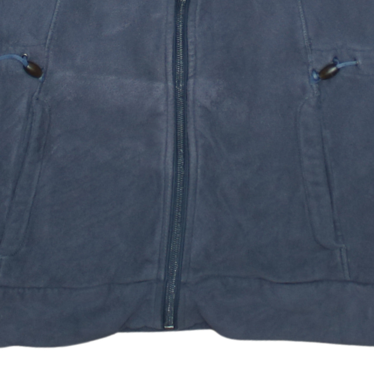 Adidas Women Navy Blue Full Zip Hooded Fleece Jacket Size 12