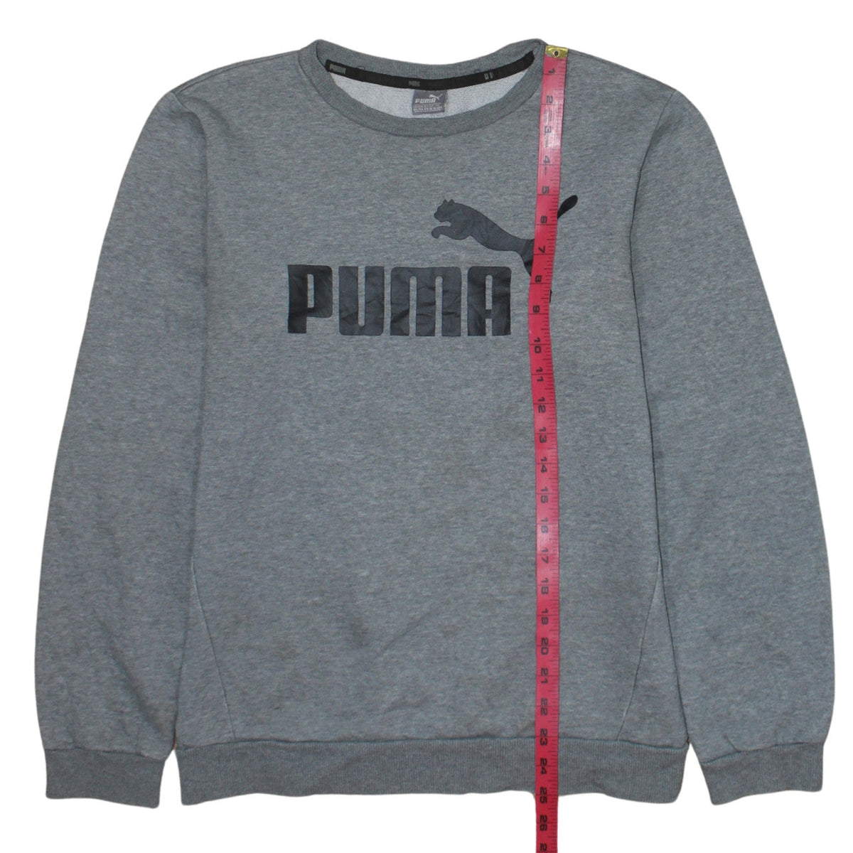 Puma Boys Grey Crew Neck Pullover Sweatshirt 15-16 Years Logo Print