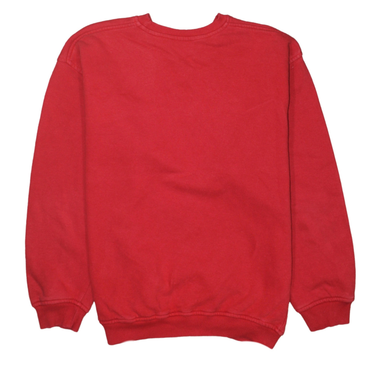 Fila Mens Red Crew Neck Pullover Sweatshirt Size S Logo Print