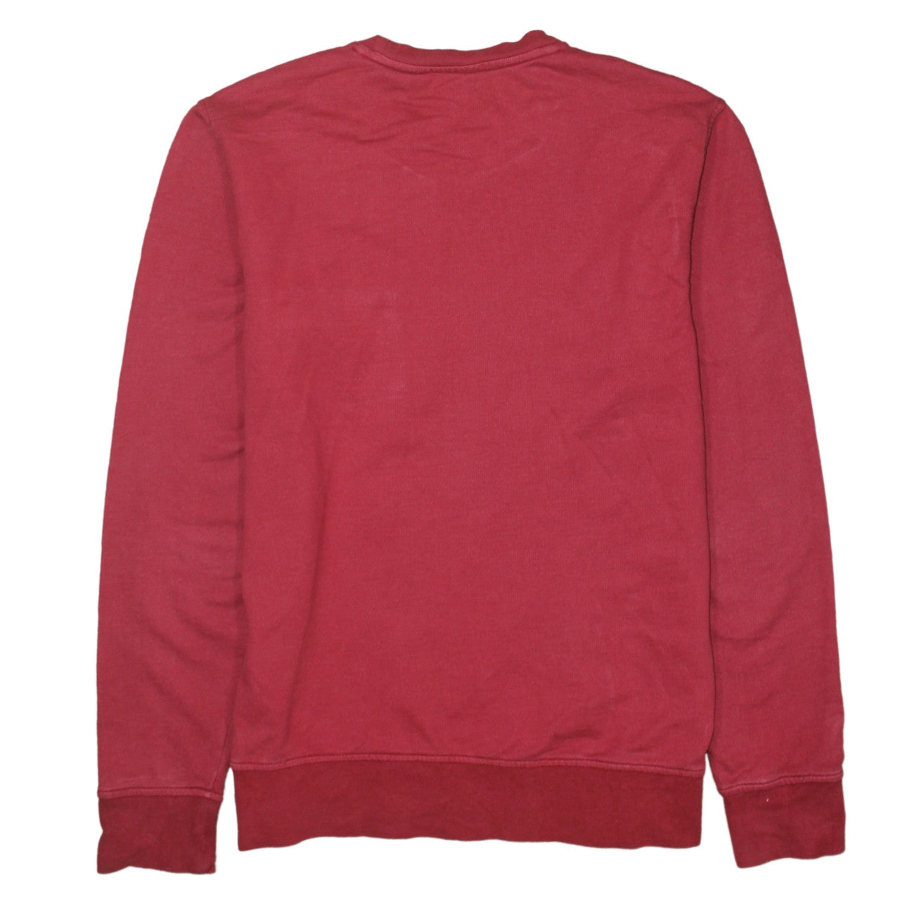 Timberland Men’s Red Crew Neck Cotton Pullover Sweatshirt Size M
