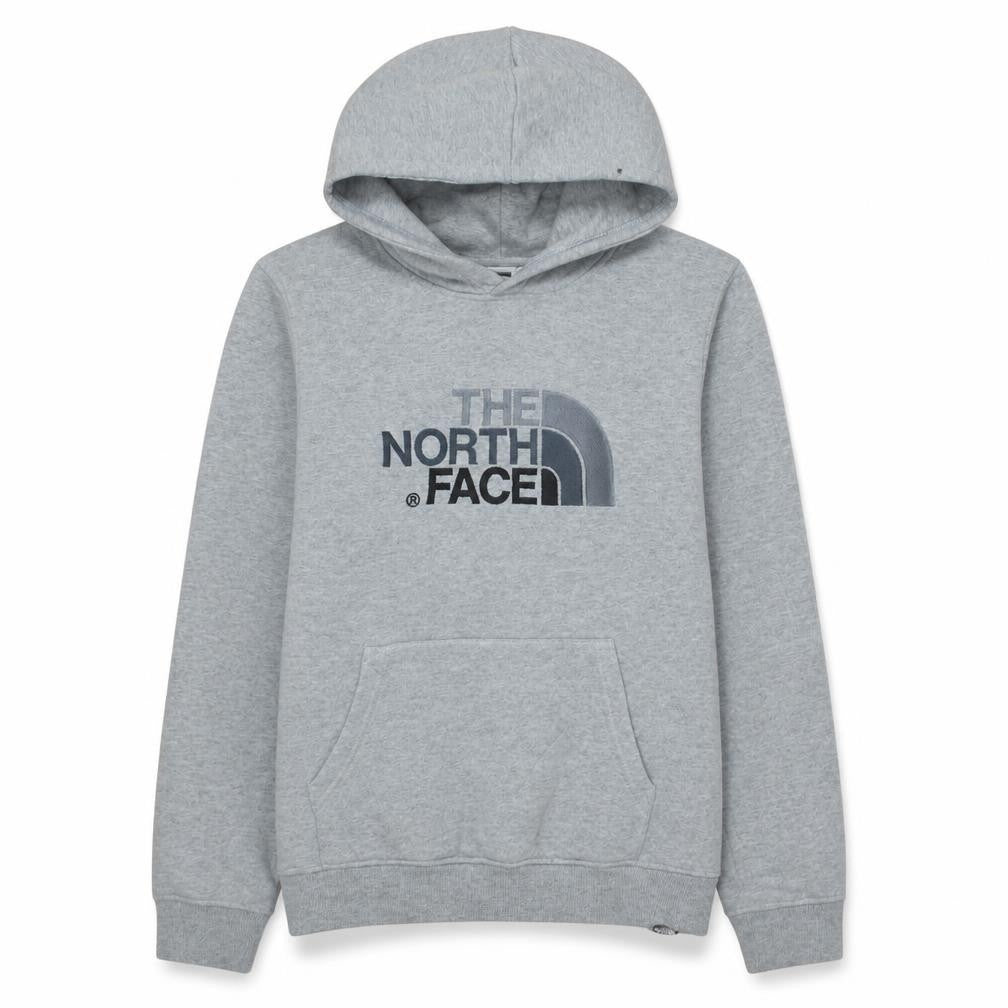 The North Face Boys Grey XL Pullover Hoodie Fleece Logo Sweatshirt