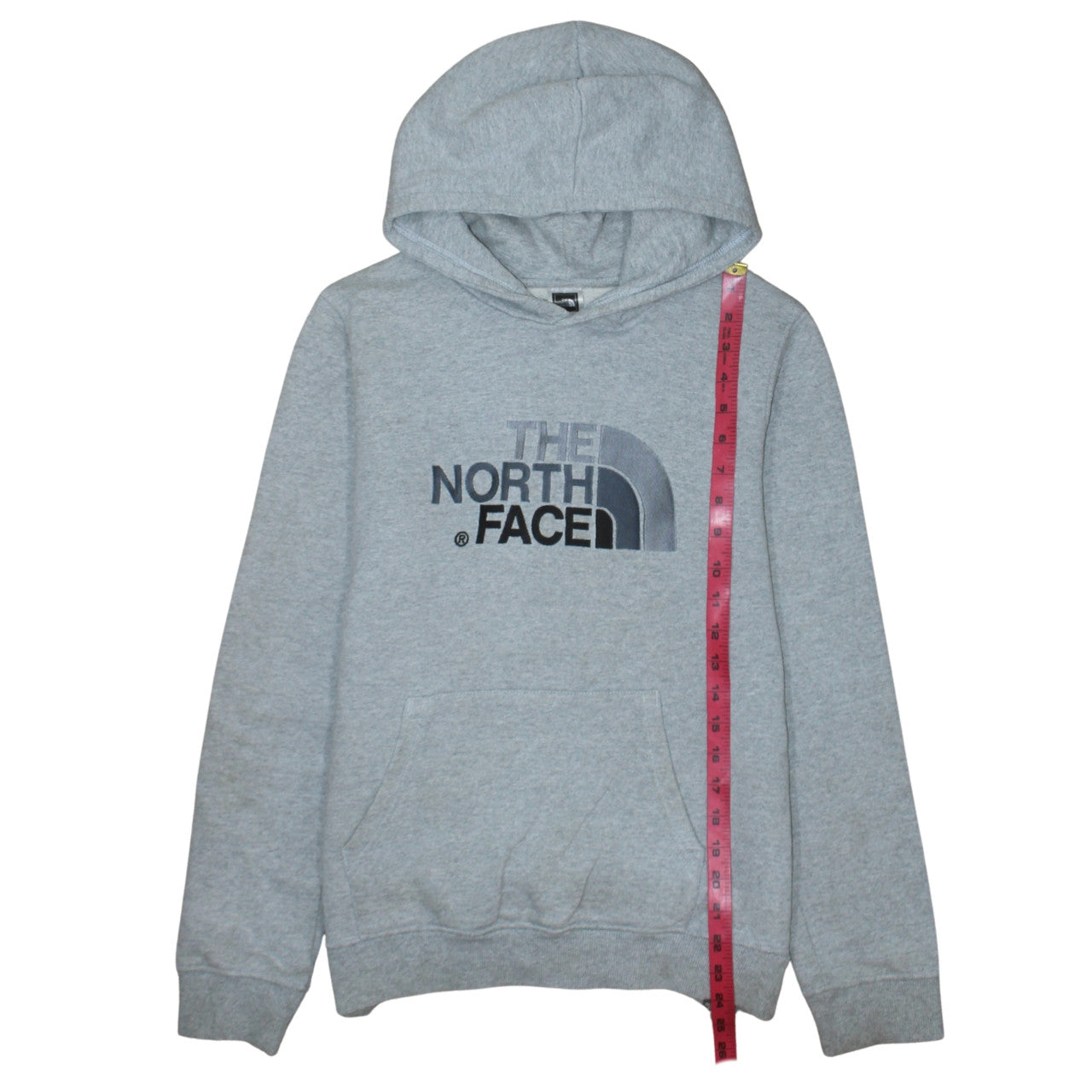 The North Face Boys Grey XL Pullover Hoodie Fleece Logo Sweatshirt