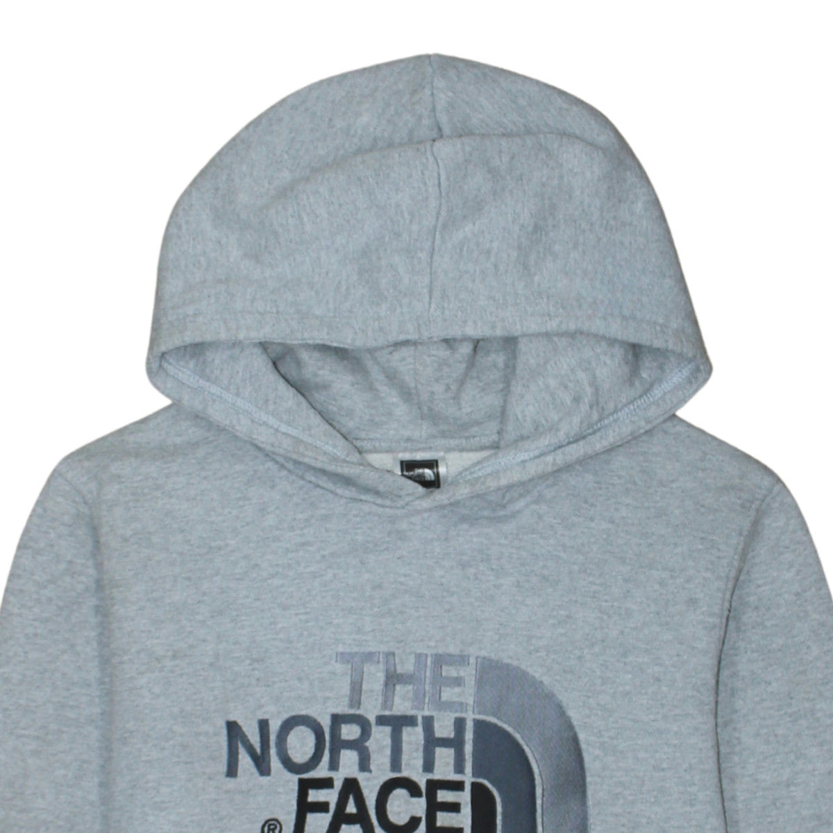 The North Face Boys Grey XL Pullover Hoodie Fleece Logo Sweatshirt