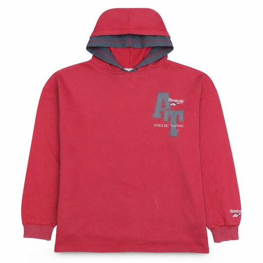 Reebok Men's Red Pullover Hoodie M Athletic Training Fleece