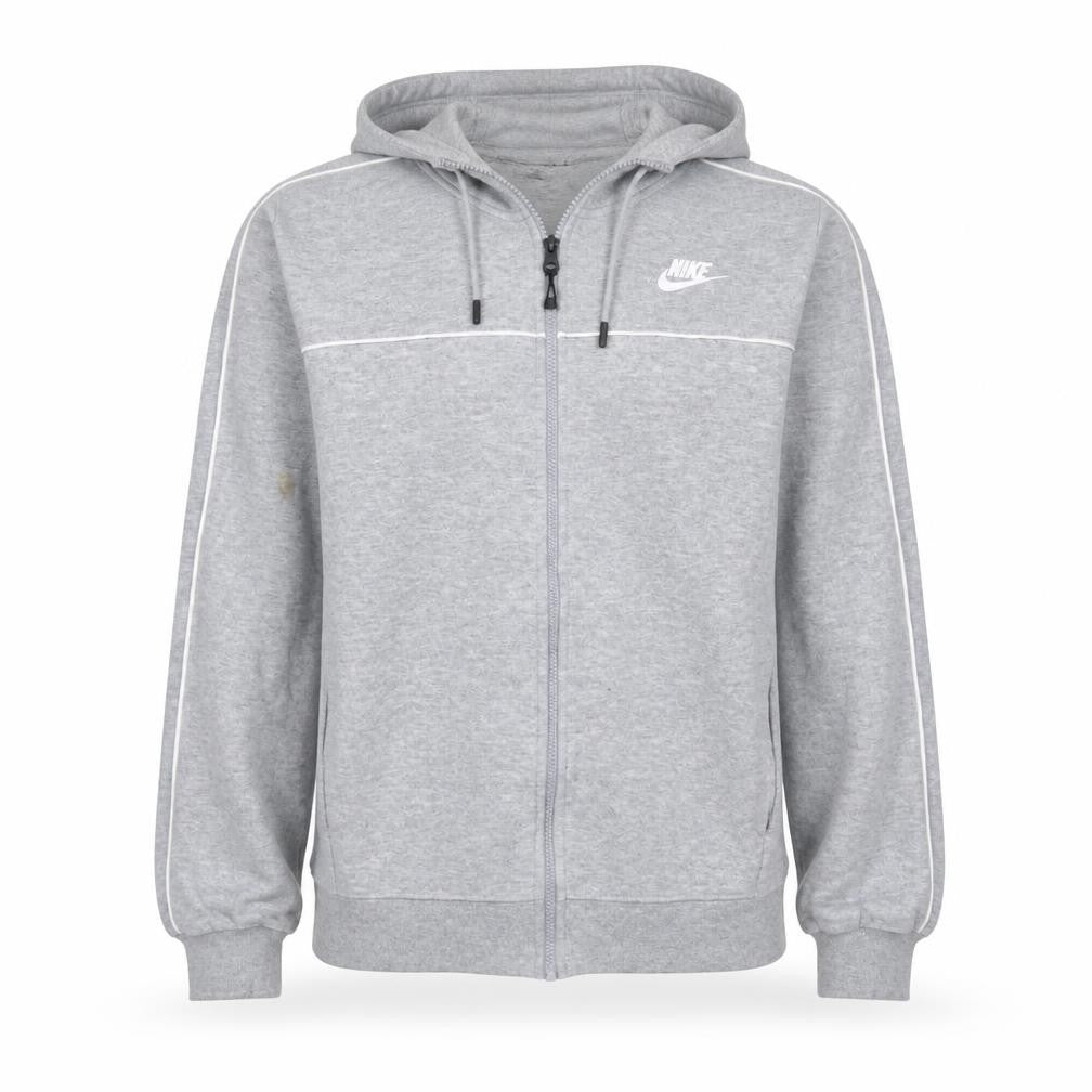 Nike Men's Grey Full Zip Hoodie S Regular Fit Sportswear