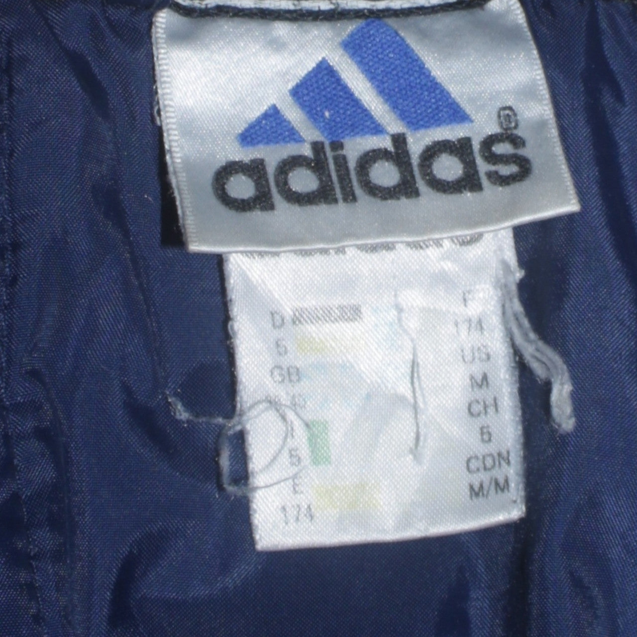 Adidas Mens Blue Retro Bomber Jacket M Vintage 90s Sportswear