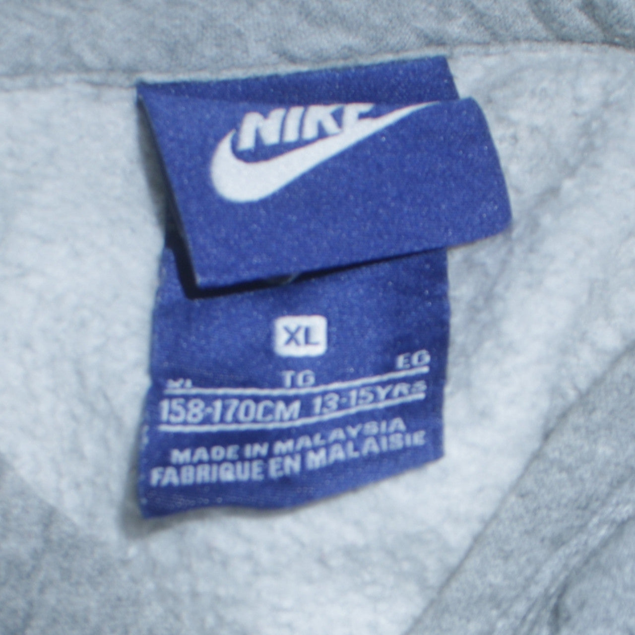 Nike Boys Grey Pullover Hoodie XL (13-15 Years) Fleece Sweatshirt