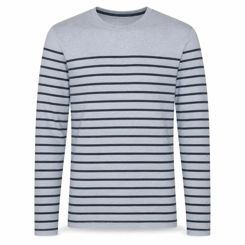 Levi's Men's Grey Striped Long Sleeve Cotton Pullover Sweatshirt Size S