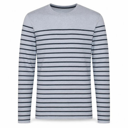 Levi's Men's Grey Striped Long Sleeve Cotton Pullover Sweatshirt Size S