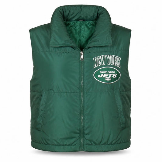 Primark Women’s Green New York Jets Padded Waistcoat Size 10