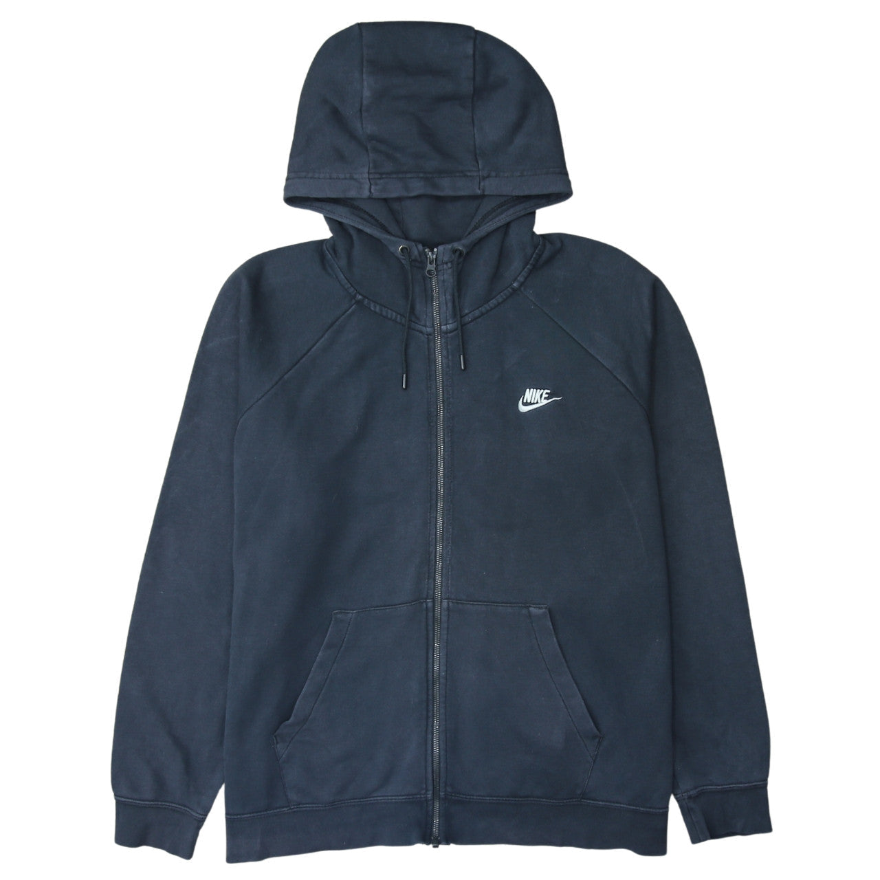 Nike Men's Navy Full Zip Hoodie XL Cotton Casual Sweatshirt
