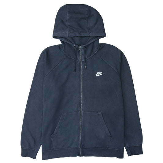 Nike Men's Navy Full Zip Hoodie XL Cotton Casual Sweatshirt