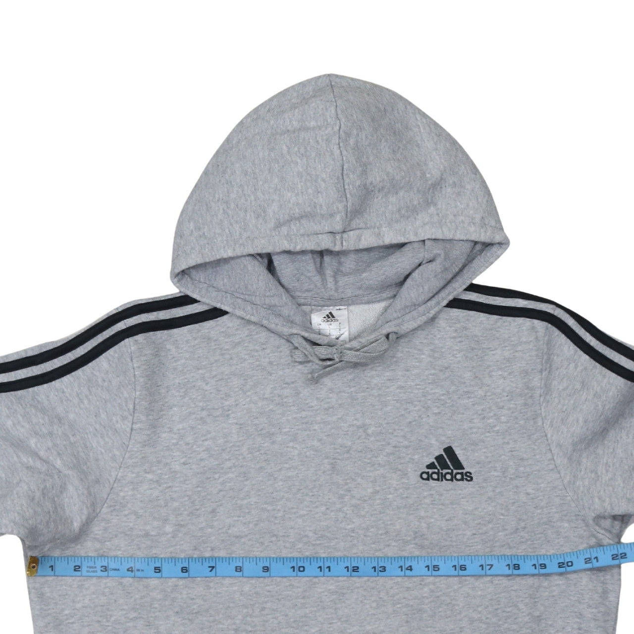 Adidas Men's Grey Pullover Hoodie L Sports Fleece Sweatshirt
