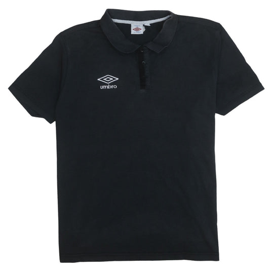 Umbro Men's Black 2XL Short Sleeve Cotton Blend Polo Shirt