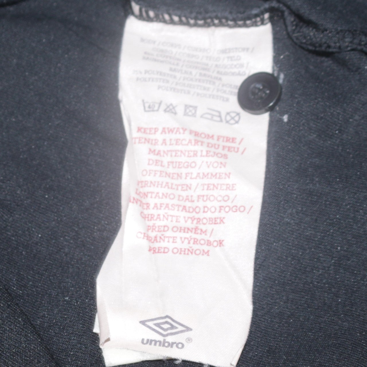 Umbro Men's Black 2XL Short Sleeve Cotton Blend Polo Shirt