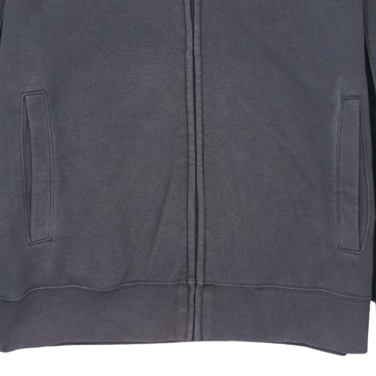 Champion Men's Grey Full Zip Hoodie Medium Logo Fleece Sweatshirt