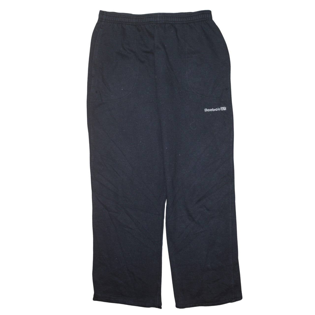 Reebok Men's Black Sweatpants Elastic Waist Soft Fleece Joggers Size M