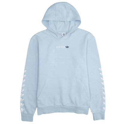Additional front view of Adidas girls’ light blue hooded pullover sweatshirt 15-16 years xl