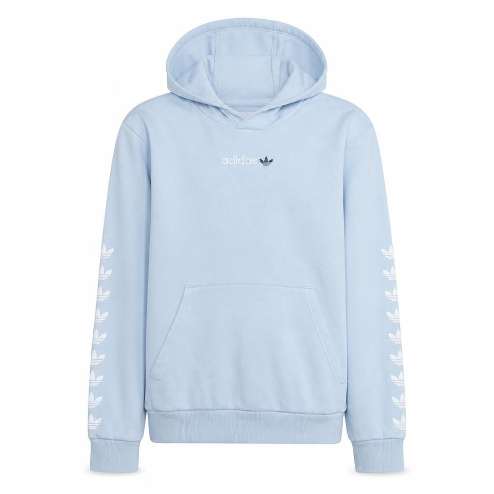 Adidas Girls Light Blue Hooded Pullover Sweatshirt 15-16 Years XL
