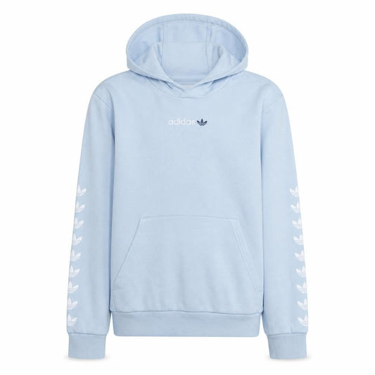 Adidas Girls Light Blue Hooded Pullover Sweatshirt 15-16 Years XL