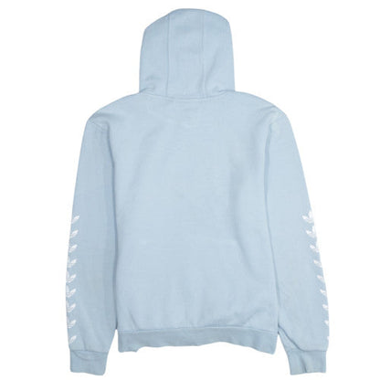 Back view of Adidas girls’ light blue hooded pullover sweatshirt 15-16 years xl