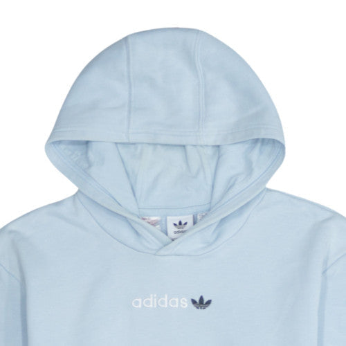 Adidas Girls Light Blue Hooded Pullover Sweatshirt 15-16 Years XL