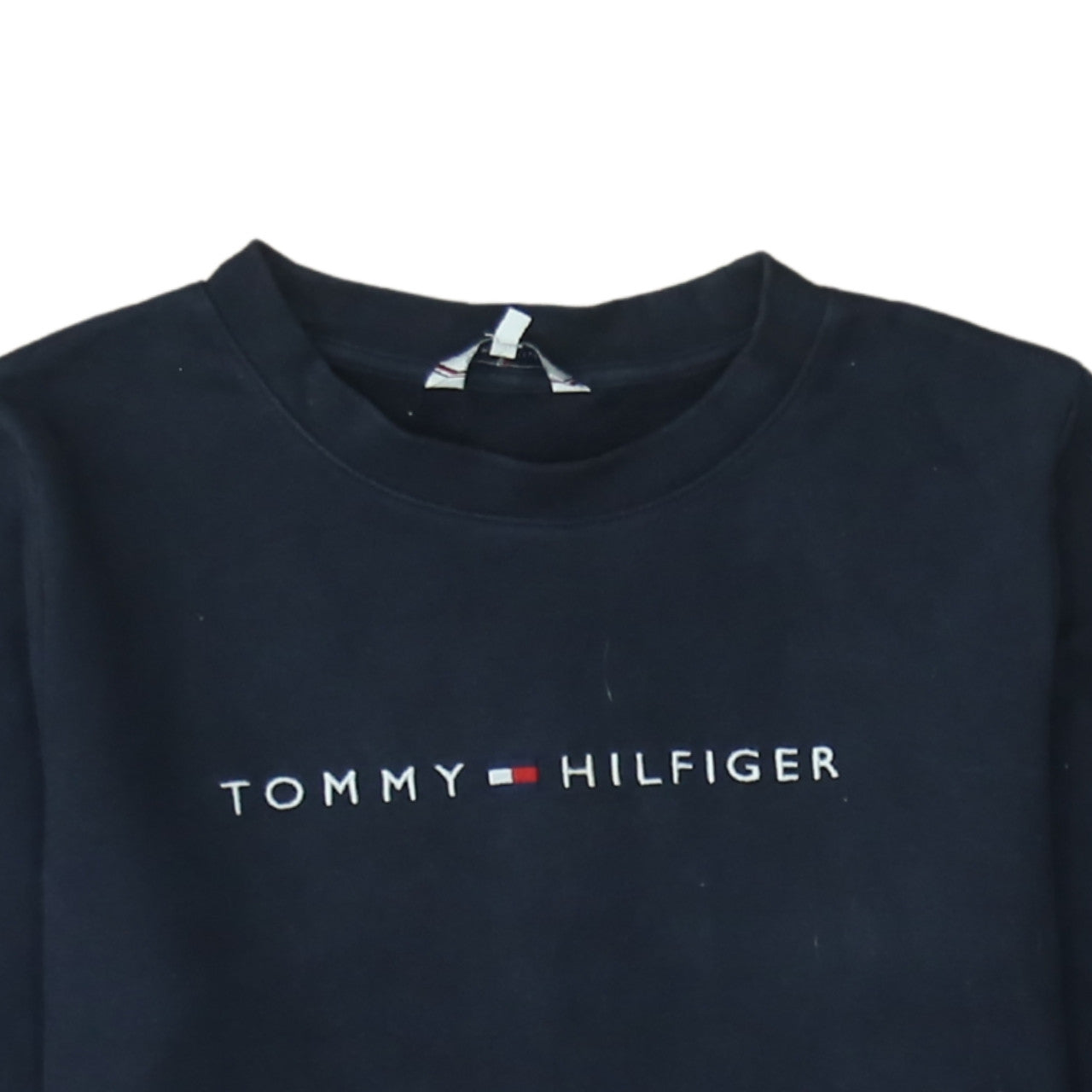 Tommy Hilfiger Womens Navy Blue Small Logo Crew Neck Sweatshirt
