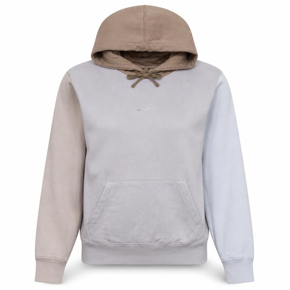 Nike Womens Beige Colourblock Hoodie XS Pullover Cotton Hooded Sweatshirt