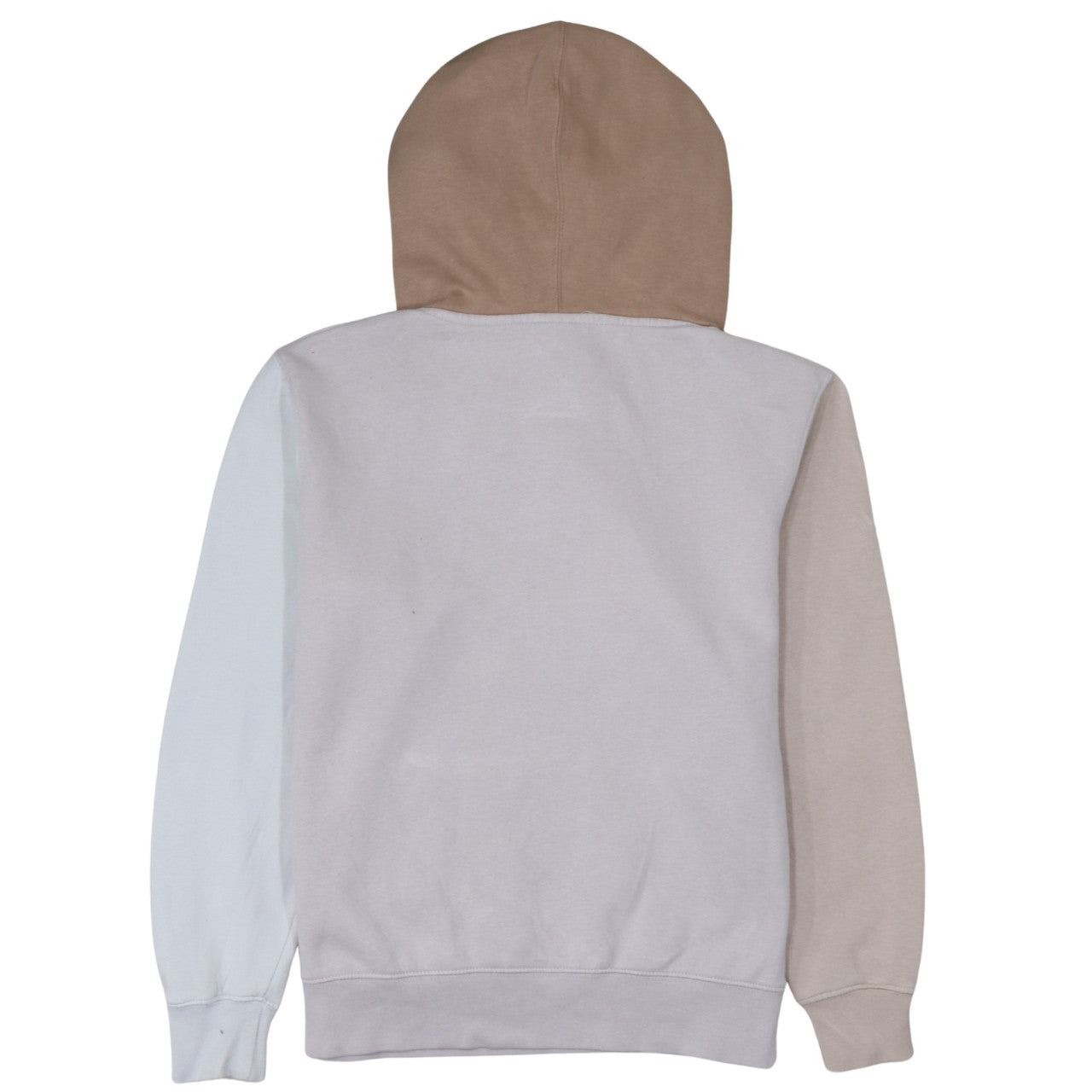 Nike Womens Beige Colourblock Hoodie XS Pullover Cotton Hooded Sweatshirt