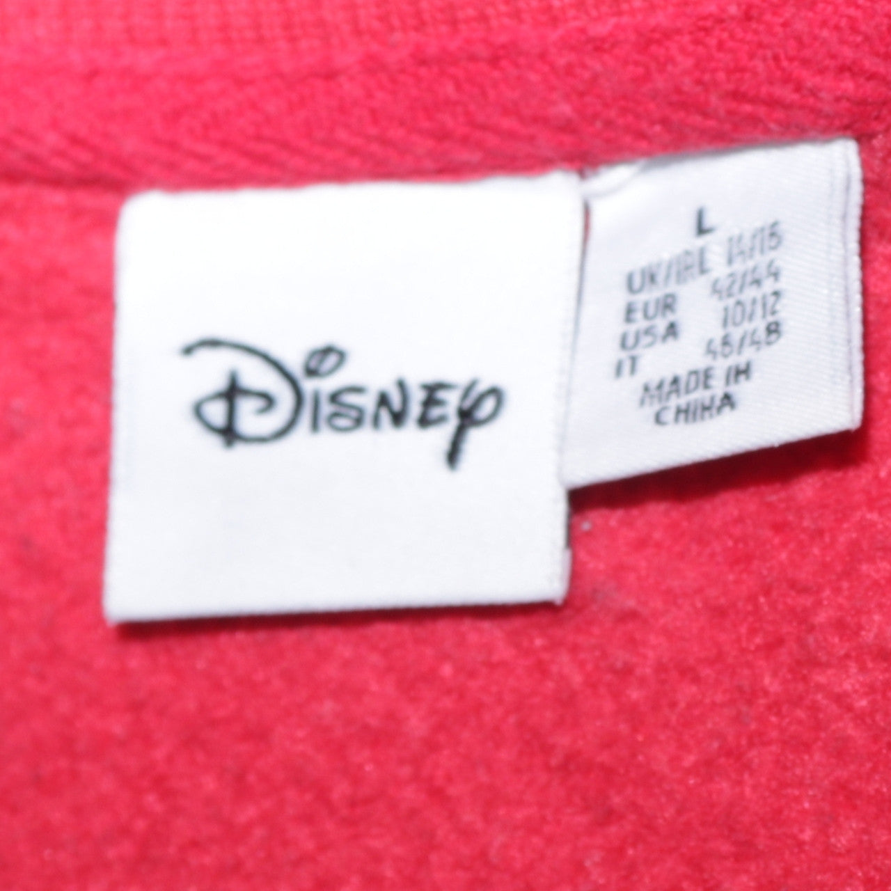 Disney Women's Red Mickey Mouse Print Pullover Sweatshirt L