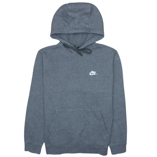 Nike Men's Grey Pullover Hoodie Small Regular Fit Fleece Lined