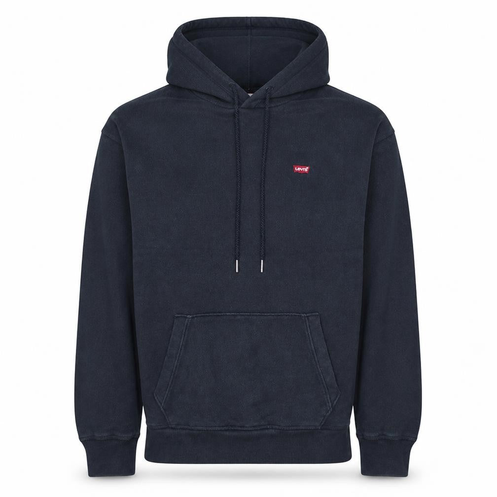 Levi's Men's Black Pullover Hoodie Size S Logo Fleece Sweatshirt