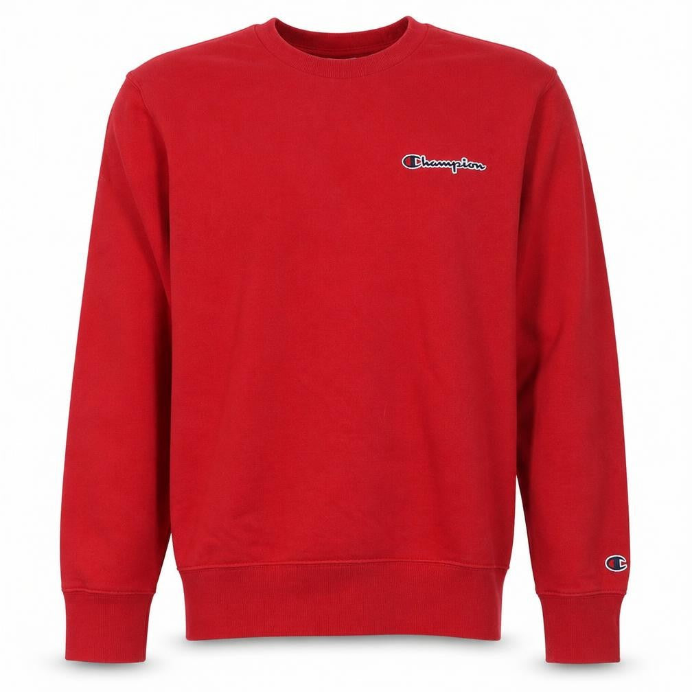 Champion Men's Red Small Crew Neck Pullover Sweatshirt