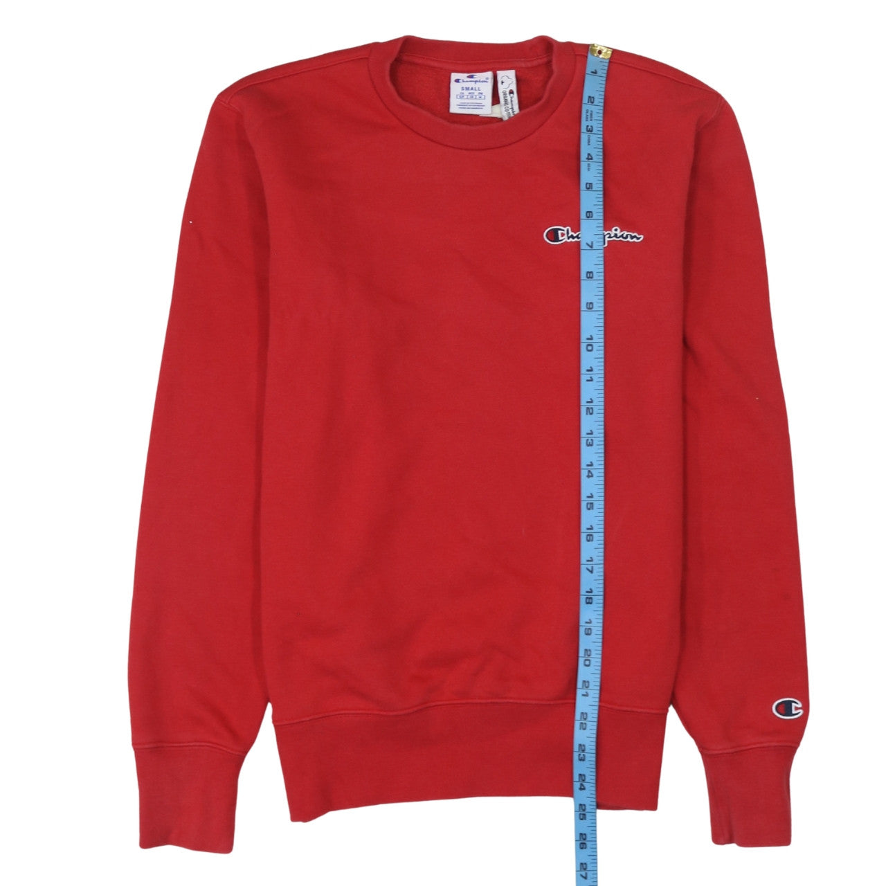 Champion Men's Red Small Crew Neck Pullover Sweatshirt