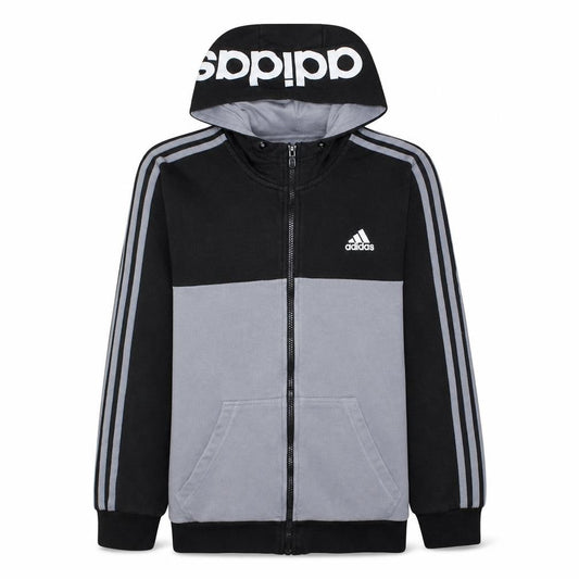 adidas Men Black Full Zip Hoodie M Sports Fleece Sweatshirt