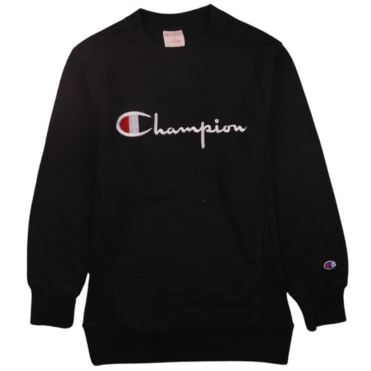 Champion Men's Black Crew Neck Pullover Sweatshirt L