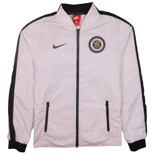Nike Men's White Track Jacket S Football Club Full Zip Sportswear