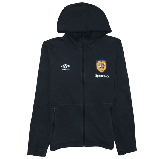 Umbro Men's Black Full Zip Hoodie Hull City L FC Sportswear