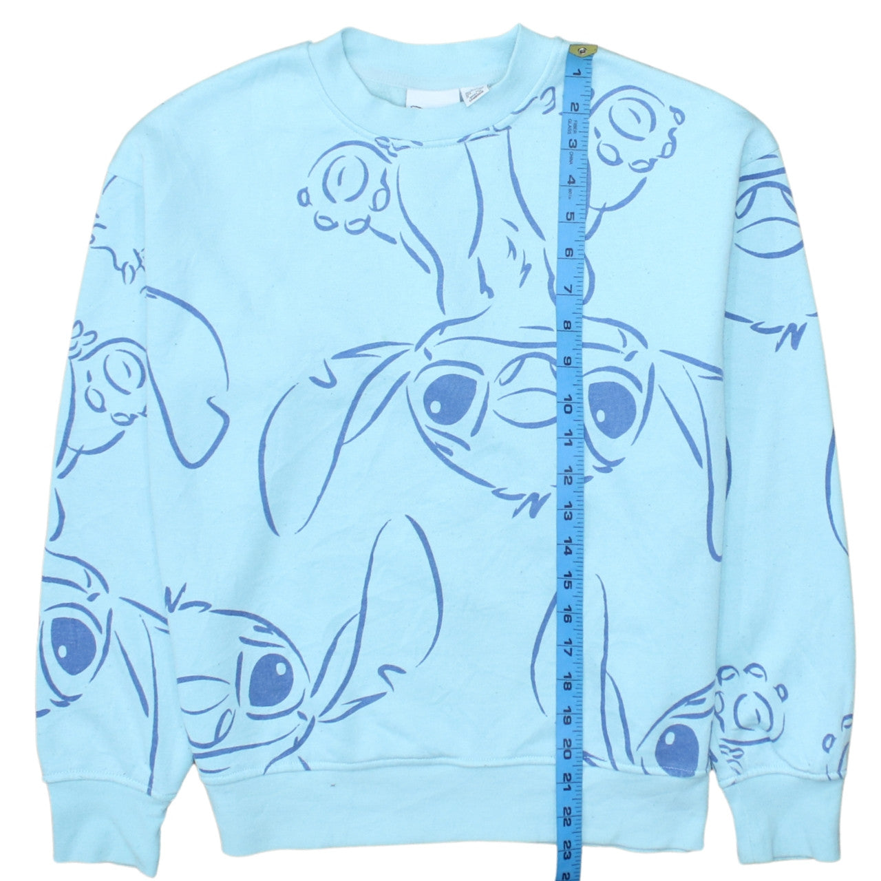 Disney Primark Women Blue Stitch Pullover Sweatshirt Size 2XS