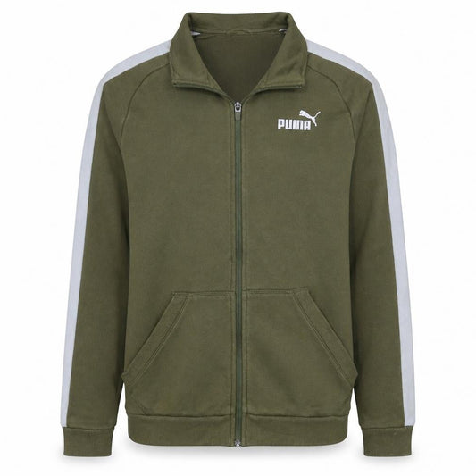 Puma Men's Green Track Jacket Small Full Zip Lightweight Sportswear