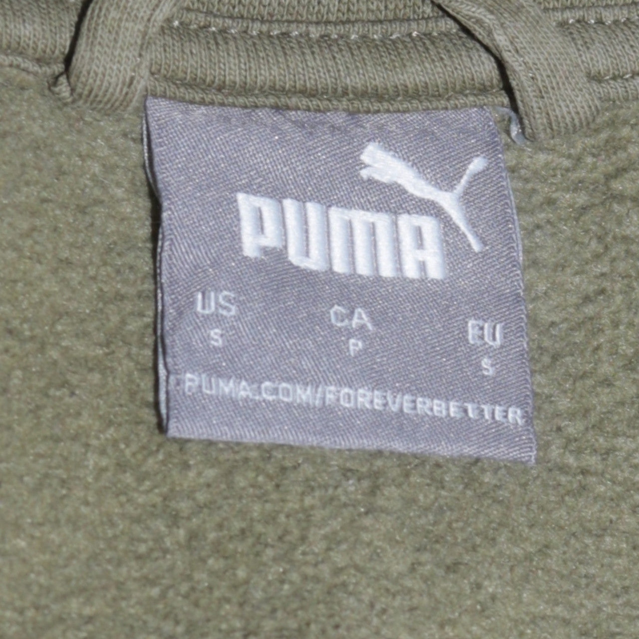 Puma Men's Green Track Jacket Small Full Zip Lightweight Sportswear
