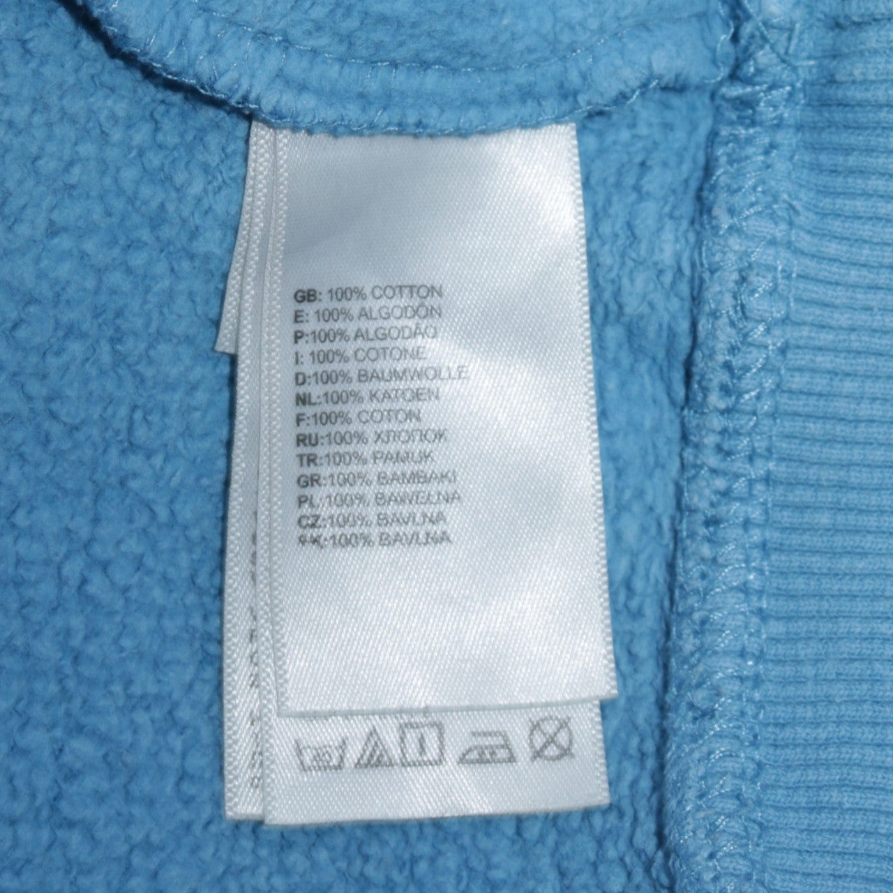The North Face Men's Blue Pullover Hoodie Size L Cotton Fleece