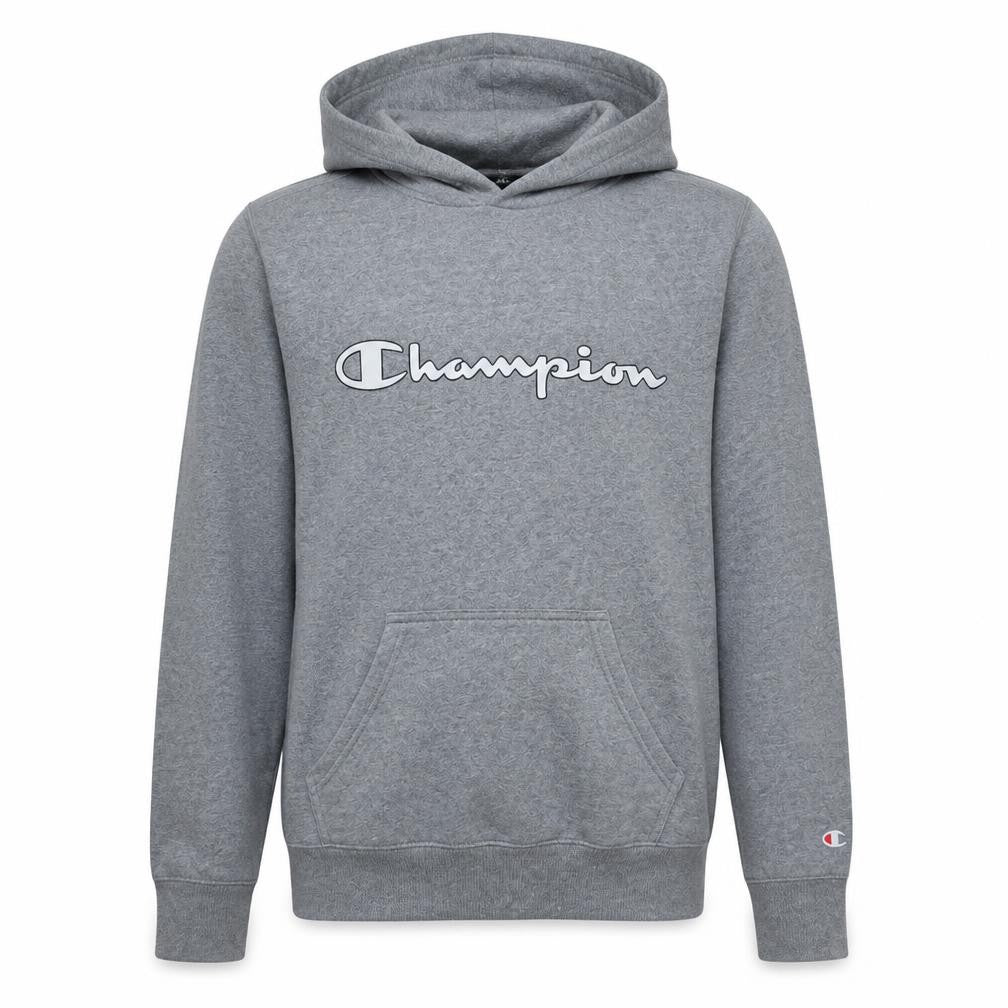 Champion Men's Grey Pullover Hoodie Small Logo Sportswear
